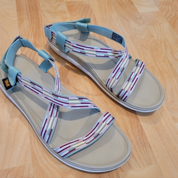 Teva Terra Float Livia Multi-Color Strappy Sandals Size 10.5 - Picture 8 of 9